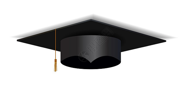 毕业帽帽子孤立在白色背景上 矢量插图砂浆庆典学习学生学校大学教育意义智慧智力图片