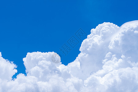蓝天上蓬松的白云 触感柔软如棉 白色蓬松的与文本的空间 自然之美 特写白色积云纹理背景 晴天的天空墙纸气象蓝色臭氧季节气候天堂日图片