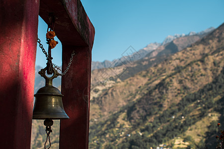 尼泊尔一座修道院佛教钟图片
