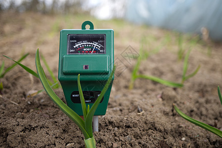 测量水分含量的农业计量仪表土壤土地叶子培育国家阳光生态栽培花园收成图片
