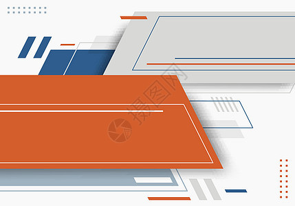 抽象颜色几何与水平线在白色背景技术未来风格图片