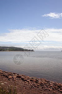 岩石状新诺瓦scotia海岸线垂直视图图片