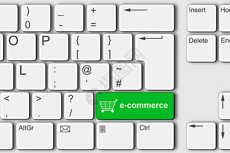 电子商务概念 PC 电脑键盘 3d 它制作图案图片