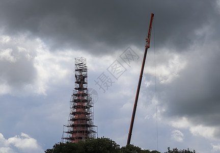 在德国城镇的建设工地施工过程中发现的工程进度摩天大楼石头长椅财产街道职场海滩木头小路机器图片