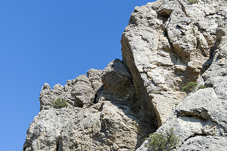 克里米亚岩石和天空 阳光秋天 前视风景砂岩碎石秀场祸害旅游悬崖旅行高原日光图片