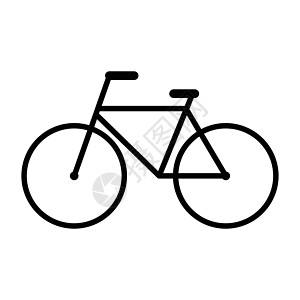 自行车图标象形图插图大纲 展开的黑白 EPS Vecto图片