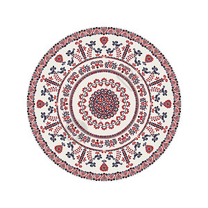 匈牙利圆饰品 3戏服艺术几何学地区民间装饰品织物针织红色盘子图片
