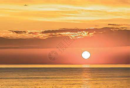 自然界的太阳和日出景观天堂天气天空日落蓝色自由地平线气氛旅行橙子图片