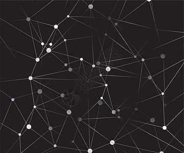 几何图形背景分子和通信 大数据复杂的化合物 透视背景 数字数据可视化 科学控制论矢量图节点线条三角形多边形墙纸网格网络黑色艺术插图片