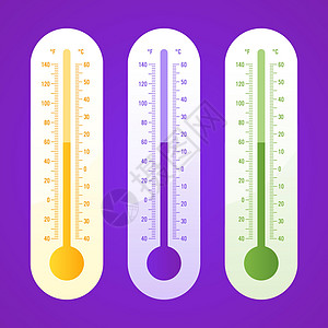 温度计三个选项第 2 部分 矢量图标和对象图片