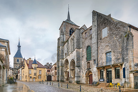 法国阿瓦隆广场城市建筑村庄石头历史教会地标正方形街道市中心图片