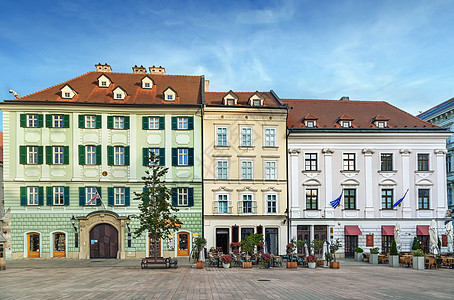 斯洛伐克布拉迪斯拉发主广场地标名字建筑学游客历史旅行广场文化姓氏正方形图片