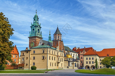 波兰克拉科夫瓦韦尔大教堂历史性教会历史建筑学纪念碑城堡天空地标旅行庭院图片
