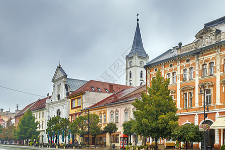 斯洛伐克科西策街房子景观城市天空市中心遗产建筑学历史性历史旅游图片