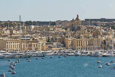 马耳他瓦莱塔一个旧城镇和港口地区景象图片