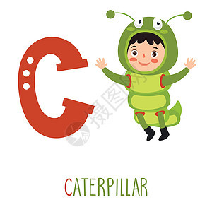 显示字母字母的动物服装中的字符孩子们吉祥物幼儿园收藏语言字体斑马猫头鹰英语老虎图片