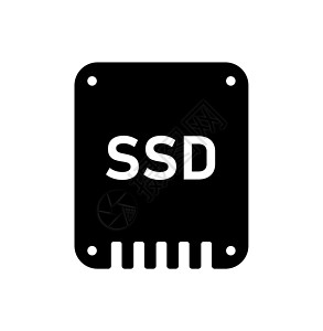 SSD 固态硬盘矢量图标它制作图案插画