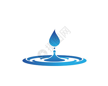 水滴 Logo 模板矢量图商业生长叶子设计师标识生态公司蓝色营销教育图片