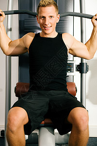 在健身房工作的男人闲暇肌肉锻炼娱乐数字运动举重训练俱乐部力量图片