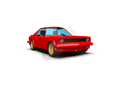 白色背景上的简单多边形红色运动比赛CUPe Car 图标车轮车辆车库卡通片汽车竞赛速度图表长方体收费图片