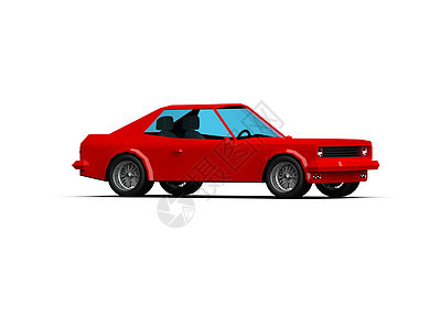 白色背景上的简单多边形红色运动比赛CUPe Car 图标玩具车站燃料速度运输车轮车辆卡通片竞赛图表图片