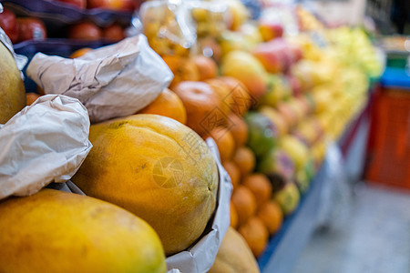 木瓜 橘子 苹果 芒果等多彩果实销售蔬菜生产杂货店水果文化市场店铺健康饮食食物图片