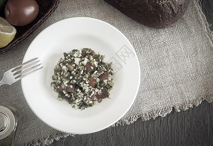 阿拉伯美食 热门蔬菜沙拉和布果麦片肥料菜单黄瓜面包烹饪食谱食物香料烤箱洋葱图片