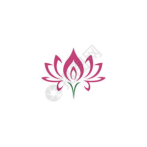 美莲花标志图标设计模板瑜伽精品女士酒店冥想植物化妆品商业沙龙百合背景图片