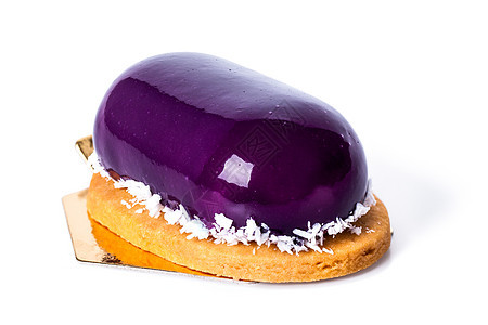 紫色甜点加可可和蓝莓果酱面包奶油食物美食酥皮蛋糕可可馅饼水果糕点图片