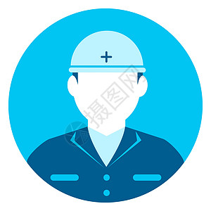 圆形工人头像图标说明上半身蓝领工人建筑工人服务男人商业商务操作员公用事业腰部生意人成人人士图片