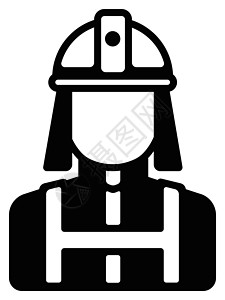 年轻男工头像平面插画上半身消防员firema化身人士消防队员商务头盔工人男性插图工作组织图片