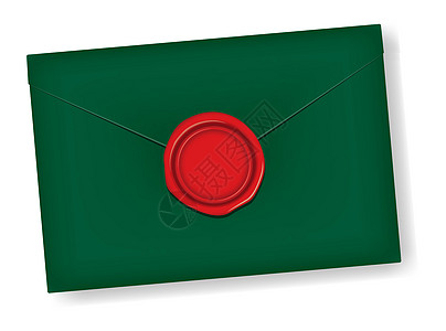 字母和密封蜡矢量插图设计空间在 wa 的中心证书文档圆圈邮件徽章邮票信封保险邮政安全图片