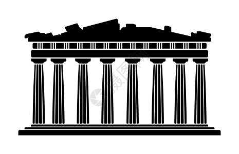 帕台农神庙希腊世界著名建筑矢量图遗产天空上帝假期柱子大理石石头古董宗教卡通片图片