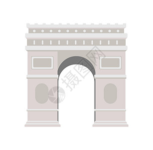凯旋门法国巴黎世界著名建筑矢量图传统旅行假期地标城市建筑学圆弧艺术首都纪念碑图片