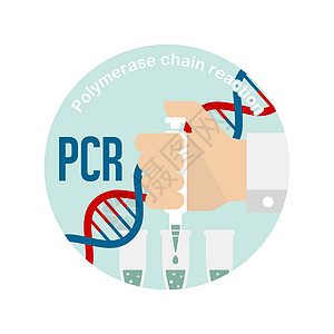 PCR 聚合酶链反应测试圈横幅插图新型冠状病毒肺炎工具实验化学技术疾病药品诊断实验室医生图片