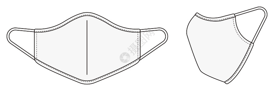 医用外科口罩医用面罩矢量模板插图白色医院感染流感保护病人艺术品医生空间设计药品插画