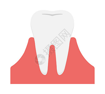 简单的牙齿平面矢量插图没有 tex图片