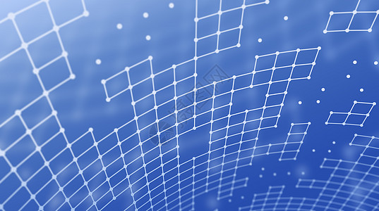 正方形网格线条技术科学蓝色数学插图平方墙纸网络图片
