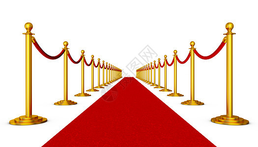 红地毯和柱子用红绳图片