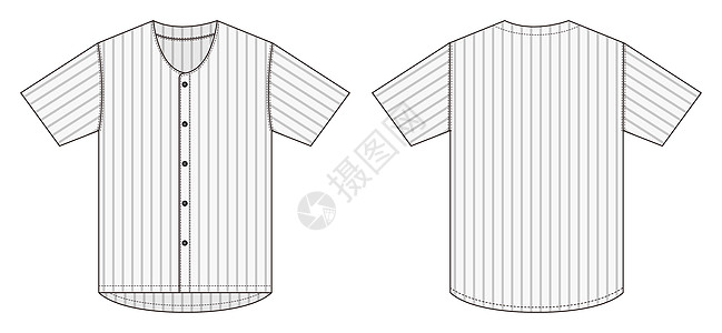 球衣短袖衬衫棒球制服衬衫模板矢量它制作图案运动装商业球座衣服纺织品团队小样服饰插图空白图片
