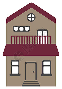 漫画建筑房屋公寓设计插图前视村庄财产大厦商业小屋窗户别墅房子城市国家图片