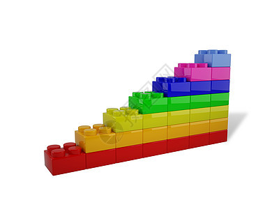 颜色立方体教育构造塑料游戏孩子砖块红色乐趣梯子童年图片