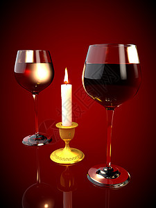 红葡萄酒杯夫妻餐厅庆典玻璃桌子用餐瓶子酒精烛光派对图片