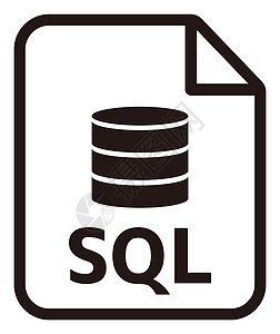 SQL 图标主要数据库格式矢量图标它制作图案图片