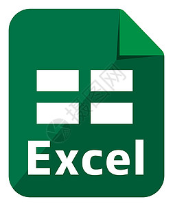 Excel 图标主要文件格式矢量图标插图颜色 versio图片