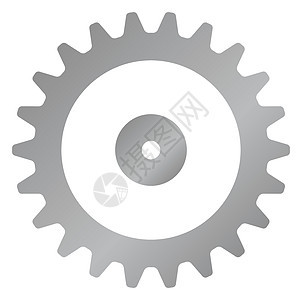 机器齿轮矢量图标插图银工厂建造互联网运动车轮商业旋转圆形引擎机械图片