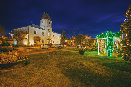 马洛波斯基的圣诞节市中心全景日落天际景观地标旅行抛光建筑学建筑图片