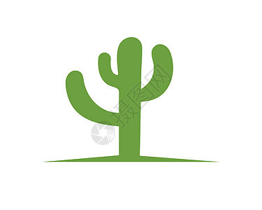 仙人掌图标矢量图设计收藏白色插图植物脊柱绿色肉质植物群热带绘画背景图片