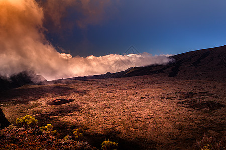 法国留尼汪岛 佛罗奈斯火山沙漠火山口火山炉顶高清图片
