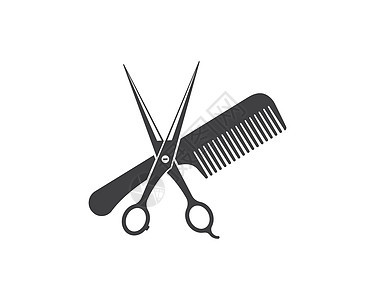 它制作图案剪刀图标标志矢量工具理发师缝纫插图女性梳子刮胡子发型剃刀沙龙图片